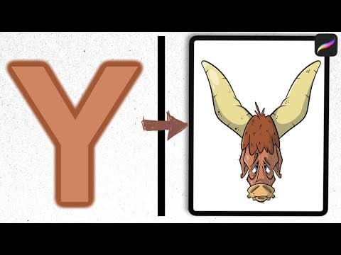Y Is For Yak  Let's Draw The Alphabet As Animals Episode 25 // Procreate Tutorial!