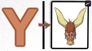 Y Is For Yak  Let's Draw The Alphabet As Animals Episode 25 // Procreate Tutorial!