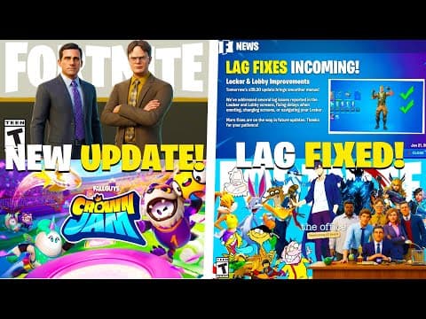 Fortnite Fixing Lag In Tonight's Update! (the Office Skins, Everything Added!)