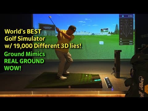 World's Best Indoor Golf Simulator W/ 19,000 Different 3d Lies/angles! [friends Screen Quantum]