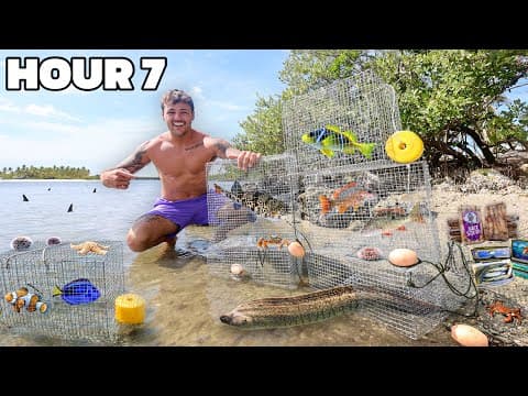 Using Fish Traps To Catch Sea Creatures For My Pond!!