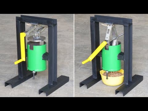 How To Make Homemade Manual Feed Pellet Machine Using Scissor Jack | Simple Diy Feed Pellet Machine