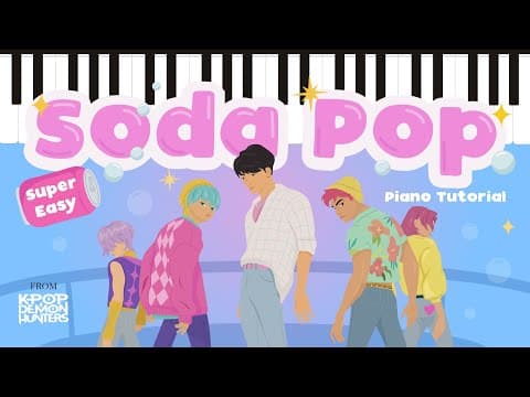 Soda Pop From Kpop Demon Hunters - Super Easy Piano Tutorial + Sheet Music