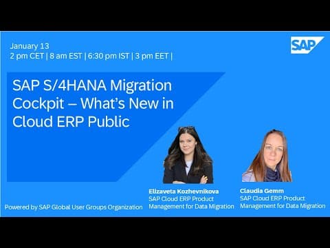 What’s New In Cloud Erp Private - Sap Data Migration Cockpit I Move To Cloud Erp I 26.01.13