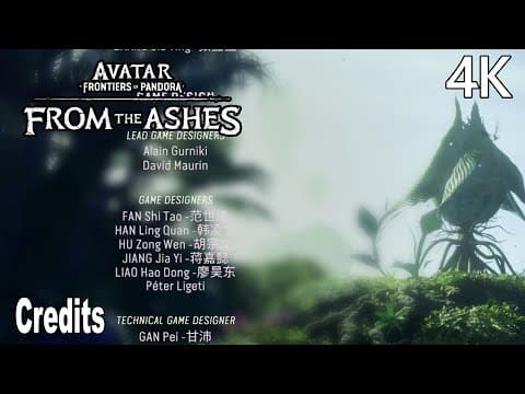 Avatar: Frontiers Of Pandora From The Ashes Credits 4k