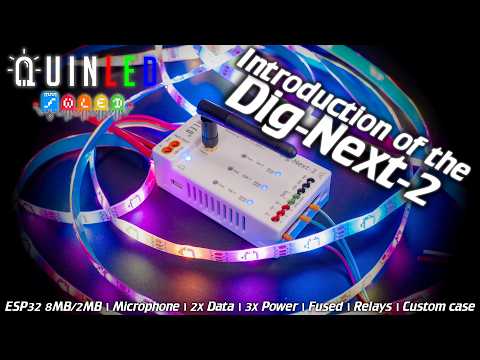 💡quinled💡new Quinled Dig-next-2 Led Controller (5v–48v, Microphone, Built-in Fuses)