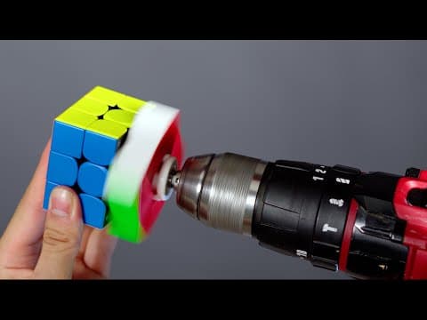 How Fast Can You Solve A Rubik's Cube With A Drill?