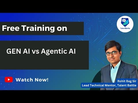 Free Live Training On Gen Ai Vs Agentic Ai