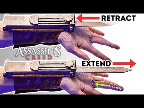 I Made A Working Hidden Blade From Cardboard! (assassin's Creed) Impressive Dual-action Mechanism