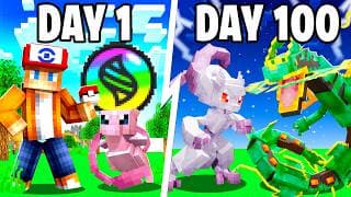 I Spent 100 Days As A Mega Trainer In Pokémon Minecraft Against My Rival! (duos Cobblemon)