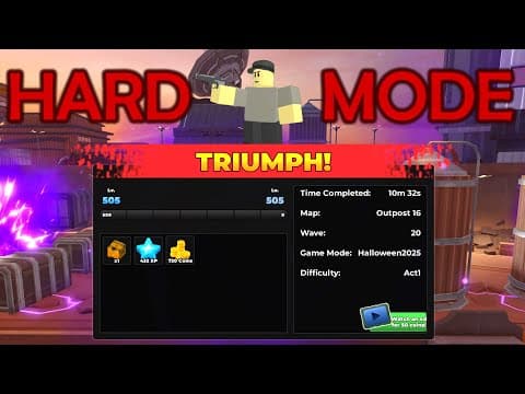 I Soloed Night 1 Hard Mode Only With 1 Tower! Null & Void Event | Tds (roblox)