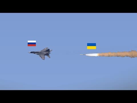 Horrifying Moment! Ukrainian Surface-to-air Missile Shoots Down Russian Mig-29 For The First Time