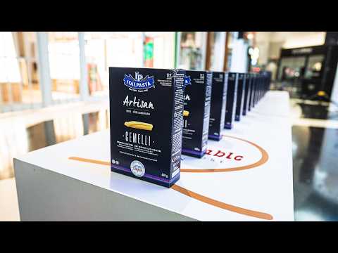 6,000 Pasta Boxes Topple Like Dominoes In A Mall 😮