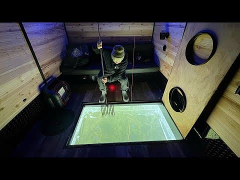 Ice Camping In A Spearfishing Shanty