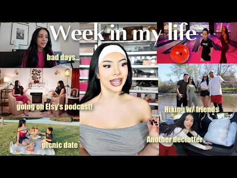Week In My Life Vlog| Elsy's Podcast, Bad Days, Ledgys 1st Time Bowling, Picnic, Decluttering