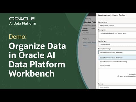 How To Organize Data With Catalogs And Schemas In Oracle Ai Data Platform Workbench