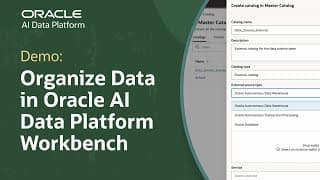 How To Organize Data With Catalogs And Schemas In Oracle Ai Data Platform Workbench