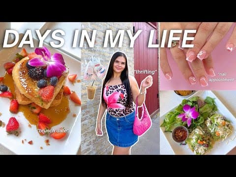 Aesthetic Days In My Life 🍵 Thrifting, Brunch Date, Nail Appointment, Cafe Work Day & Early Morning