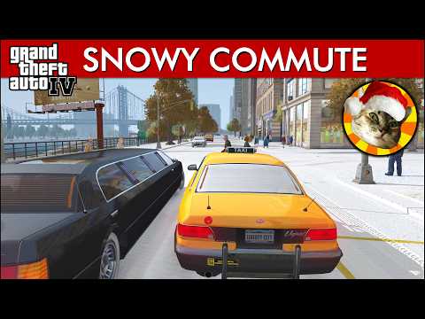 Niko's Snowy Cab Ride To Work | Gta Iv Roleplay