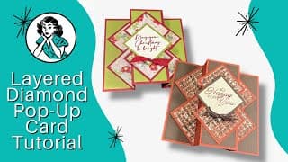 🔴 Diy Layered Diamond Pop-up Card | Easy Christmas + Masculine Designs
