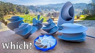 The Best Low Head Hydro Turbine Shape, Tested