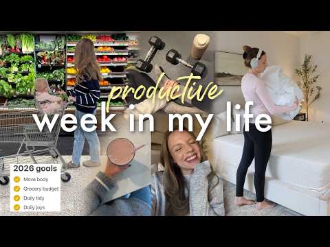 Productive Week In My Life! Keeping 2026 Goals, Low Screen Time, Working Out, & Living On A Budget