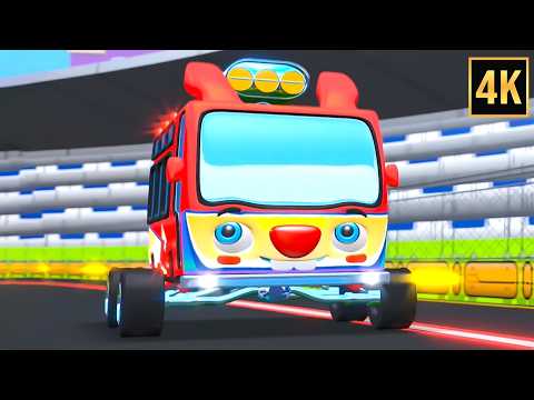 Wheels On The Bus Go Round And Round + More Vehicle Videos For Kids