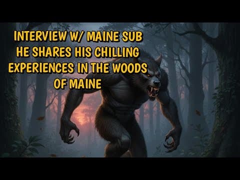 #dogman (interview) Maine Sub/hunter Shares His Chilling Experiences In Maine's Woods