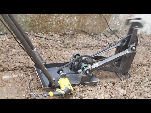 How To Make Homemade Soil Compactor Using Drill Machine | Diy Soil Compactor | Diy Plate Compactor
