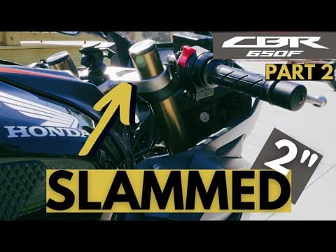 Lowering The Front End On A Motorcycle : Honda Cb650f Part 2