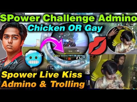 Spower Live Challenge Admino Chicken Or Gay 🤯spower Trolling Admino 🤣godmino Spray 🥶