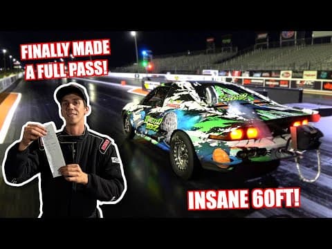 The First Full 1/4 Mile Pass On The Mr2's New Setup! (big Potential)