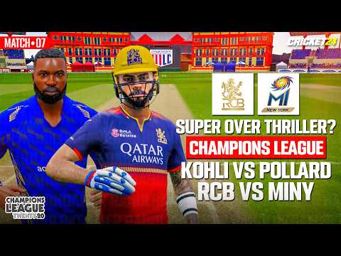 Super Over Thriller? 🤯 Rcb Vs Miny | Kohli Vs Pollard | Ipl Vs Mlc Champions League #7 | Cricket 24
