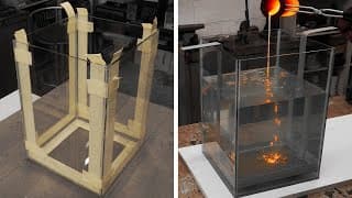 Fixing My Broken Aquarium To Pour Molten Metal Into It
