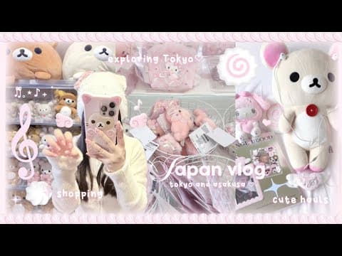 Japan Vlog ໒꒱ིྀ₊⋆ Exploring Tokyo, Disneyland, Shopping In Ginza, Kimono, Sanrio, Rilakkuma, Hauls