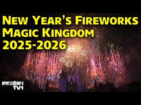 New Year's Eve Fireworks 2025 - 2026 At Magic Kingdom - Walt Disney World