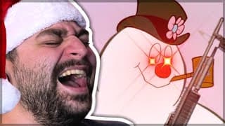 Hamburger The Snowman! 🤣 - [ytp] Frosty Finds A Gun Reaction!