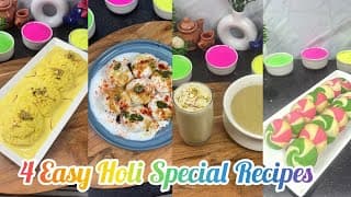 Easy Holi Special Recipes | Rasmalai | Dahi Vada | Thandai | Butter Cookies| Holi Festival | Holi
