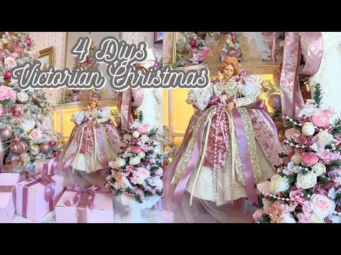 🎄😇new!! 4 Diy Christmas Decor Crafts~tree & Angel Victorian~shabby Chic 😇🎄🎀 I Love Christmas Ep 29