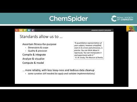 Chemspider Webinar 1: Where Are We With Digital Chemistry Data? 17 October 2023
