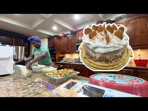 Christmas Day Pasta Bar Cook With Me With Banana Pudding Cake