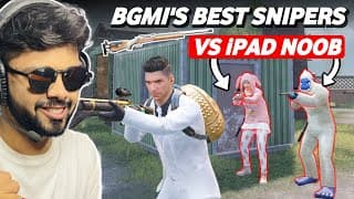 Best Snipers Vs Noob Ipad Player | Crazy Match M24 Only - Bgmi