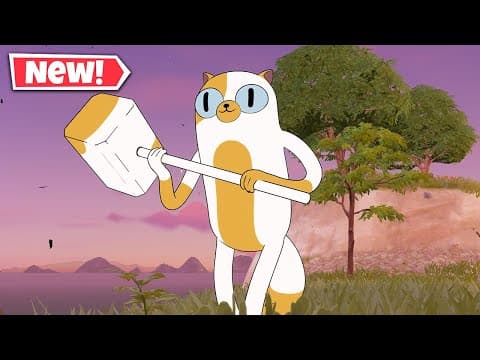 NEW CAKE THE CAT Skin Gameplay In Fortnite! (Adventure Time)