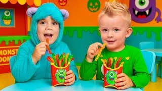 Kids Visit The 𝐌𝐨𝐧𝐬𝐭𝐞𝐫 𝐂𝐚𝐟𝐞