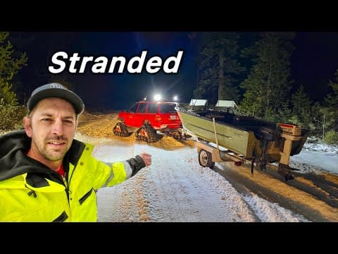 A Subaru Towing A Boat Got Stuck On A Snowmobile Trail…  (true Story)