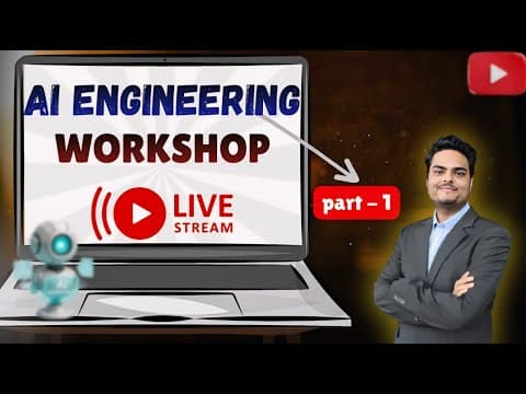 Ai Engineering Live Series Part 1 | How To Become And Ai Engineer From Scratch |learn Ai Engineering