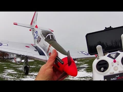 Mo-fly P 51d Mustang 685mm Rc Plane With Fpv Camera Flight Test Review