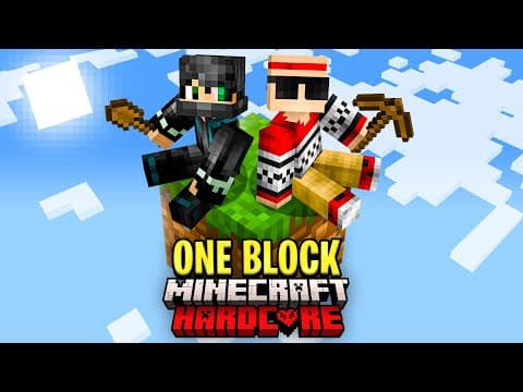 We Survived 100 Days On One Block In Hardcore Minecraft!