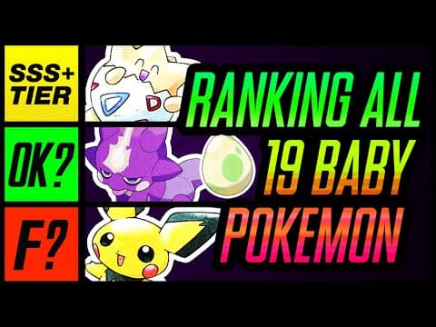 I Ranked All 19 Baby Pokemon | Mr1upz