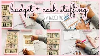 $400 Cash Stuffing | Jan. 2 Paycheck | Sinking Funds | Savings Challenges | One Month Ahead Binder